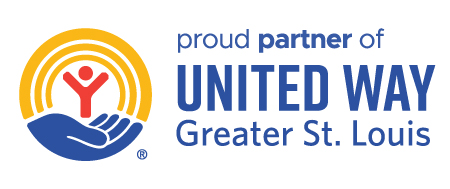 The United Way of Greater St. Louis logo in three colors with the words "proud partner of" above the logo.